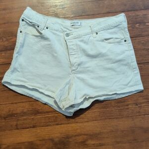 Abercrombie & Fitch White Denim Cutoff Shorts